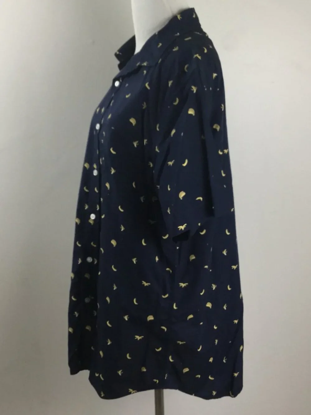 Banana Republic Luxe Poplin Banana Print Shirt l